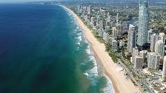Landscapes sand water ocean Australia buildings cityscapes 