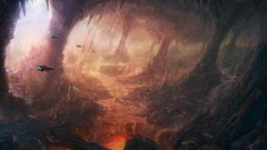 Landscapes science fiction artwork futuristic