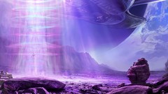 Landscapes science fiction halo concept art artwork digital art 