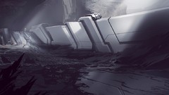 Landscapes science fiction halo concept art artwork digital art 