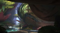 Landscapes science fiction halo concept art artwork digital art 