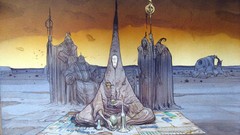 Landscapes science fiction surreal artwork moebius