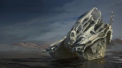 Landscapes science fiction tanks artwork digital art futuristic