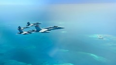 Landscapes Sea Aircraft FA-18 Hornet