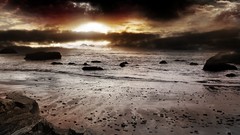 Landscapes Sea clouds Beaches