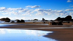 Landscapes Sea clouds Beaches