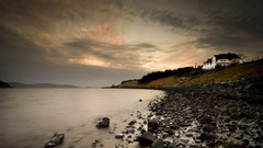 Landscapes Sea clouds Beaches houses skyscapes
