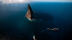 Landscapes Sea clouds ocean Australia Islands Ball's Pyramid