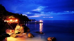 Landscapes Sea clouds ocean Beaches blue skies