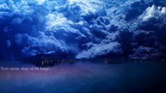 Landscapes Sea clouds ocean storm