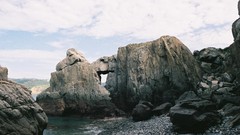 Landscapes Sea clouds rocks