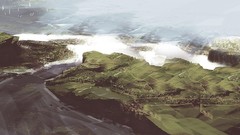 Landscapes Sea coast artwork digital art