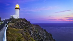 Landscapes Sea grass ocean roads rocks lighthouses