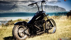 Landscapes Sea Mountains Beaches Chopper motorbikes