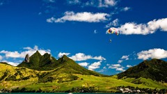Landscapes Sea Mountains clouds skies