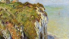 Landscapes Sea Mountains coast French paintings impressionism 