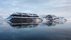 Landscapes Sea Mountains ice skies
