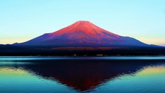 Landscapes Sea Mountains Japan Volcanoes mount fuji