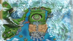 Landscapes Sea Mountains nintendo Maps Pokemon cities artwork 