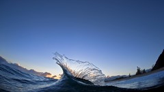 Landscapes Sea nature blue clouds point Islands Hawaii Beaches 