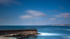 Landscapes Sea nature blue piers