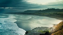 Landscapes Sea nature clouds rocks Beaches waves outdoors