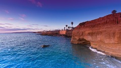 Landscapes Sea nature coast California cliffs waves USA HDR 