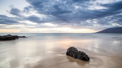 Landscapes Sea nature coast calm Hawaii rocks Beaches USA long 