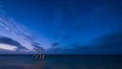 Landscapes Sea nature evening Beaches blue skies