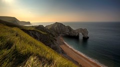 Landscapes Sea nature Mountains coast rocks