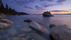 Landscapes Sea nature Mountains rocks Electronic Arts