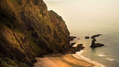 Landscapes Sea nature ocean cliffs rocks Beaches waves outdoors