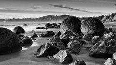 Landscapes Sea nature rocks monochrome