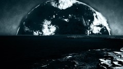 Landscapes Sea nature Stars sun dark coast outer space Photo 