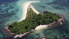 Landscapes Sea nature Trees Islands palm trees rocks Beaches 