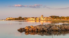 Landscapes Sea nature water clouds coast calm France rocks 