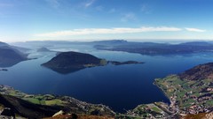 Landscapes Sea nature water clouds hills bay Islands Norway 