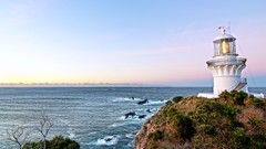 Landscapes Sea nature water lighthouses