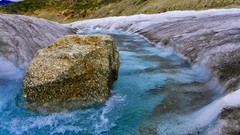Landscapes Sea nature water Mountains ice glacier Alps 