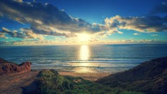 Landscapes Sea nature water sun ocean lakes Beaches reflections 