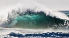 Landscapes Sea nature water white Green Islands Hawaii Beaches 