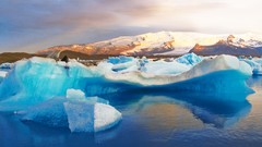 Landscapes Sea snow ice iceland