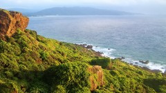 Landscapes Sea stones hills coast Taiwan cliffs rocks
