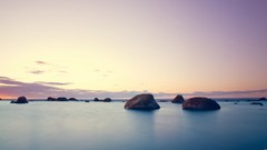 Landscapes Sea water ocean rocks