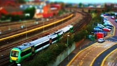 Landscapes shift tilt-shift trains