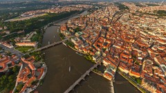 Landscapes ships Czech Republic Prague Bridges Parks buildings 