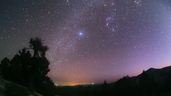 Landscapes skylines night Stars