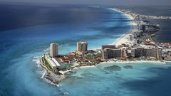 Landscapes Skyscrapers Cancun cityscapes city skyline towns