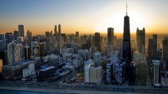 Landscapes Skyscrapers Chicago cityscapes city skyline towns