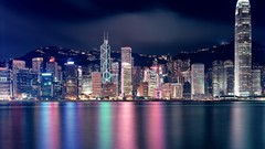 Landscapes Skyscrapers Hong Kong cityscapes city skyline towns